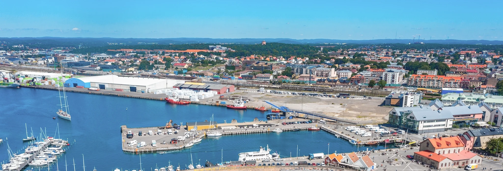 Vy över Varberg där MBA Fastighetsservice erbjuder fastighetsförvaltning